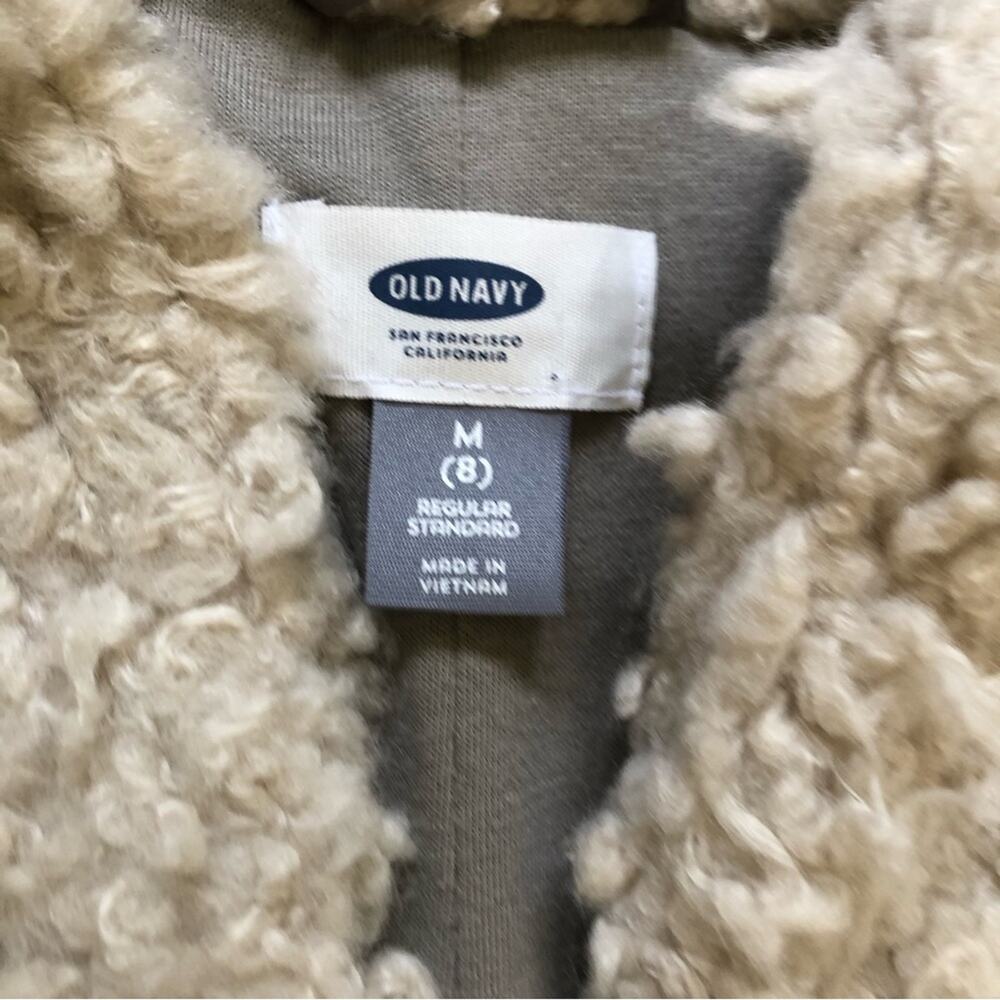Old Navy🍁Girls’ Shag Jacket Cream Boho Comfy Size 8 - Picture 4 of 8